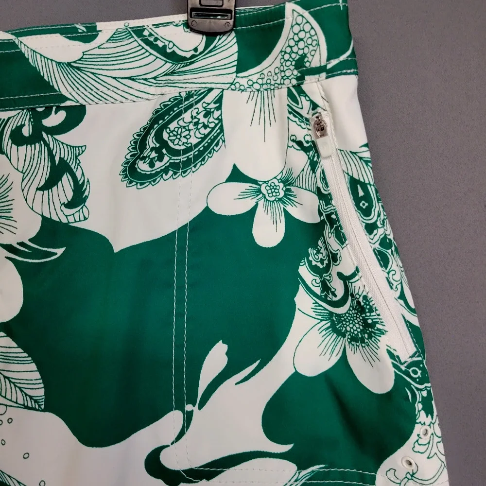 Talbots Skirt Womens 10 Floral Print Zip Pockets Lightweight Golf Outdoor Casual